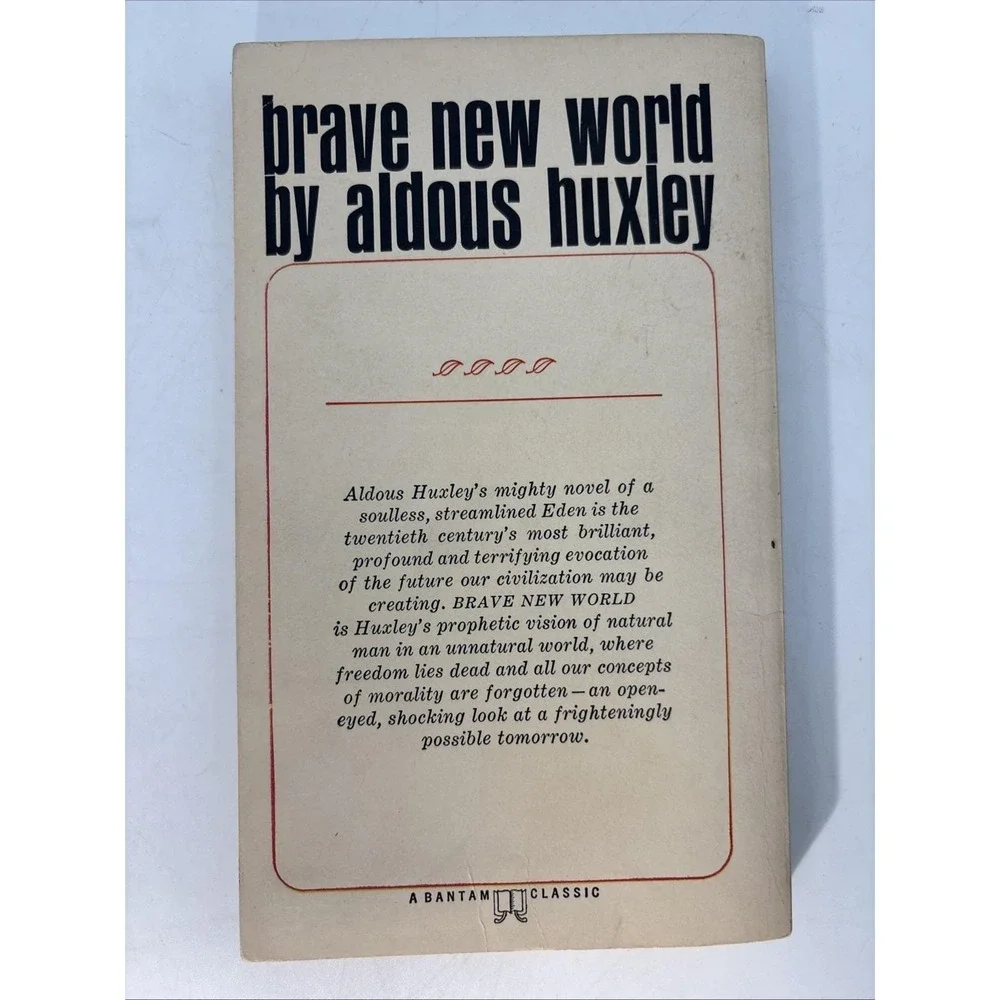 Vintage‎ 1946 Brave New World by Aldous Huxley 25th printing Bantam paperback